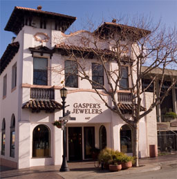 Exterior of Gasper’s Jewelers on Alvarado Street.